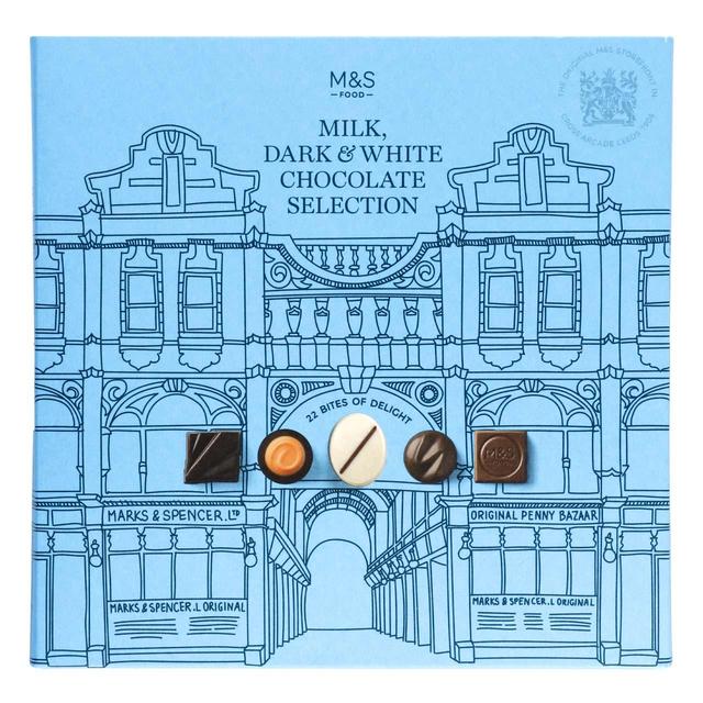 M & S Milk, Dark & White Chocolate Selection Box, 300g