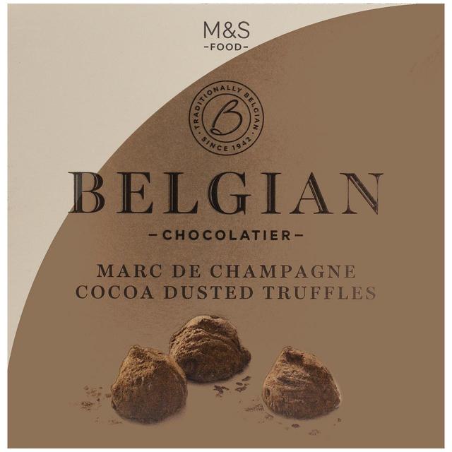 M & S Belgian Marc De Champagne Cocoa Dusted Truffles, 260g