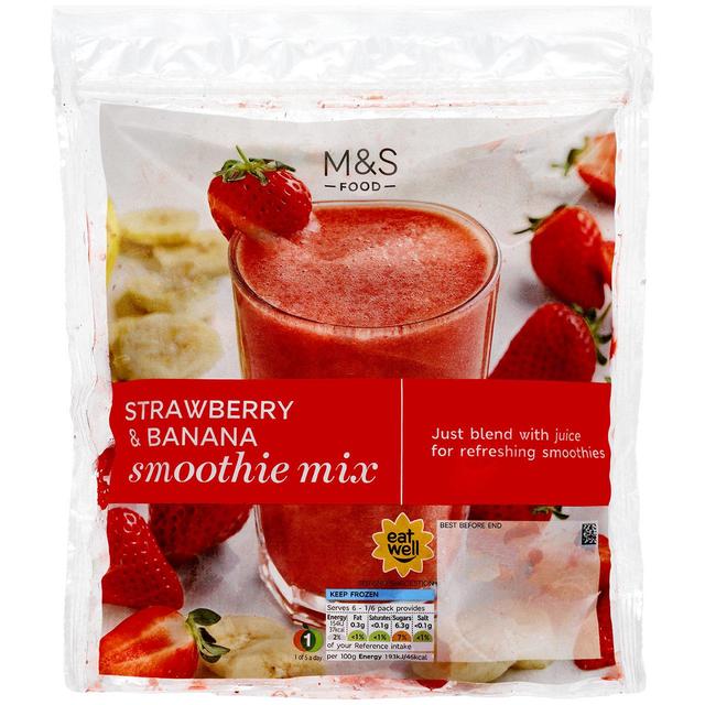 M & S Strawberry & Banana Smoothie Mix Frozen, 480g