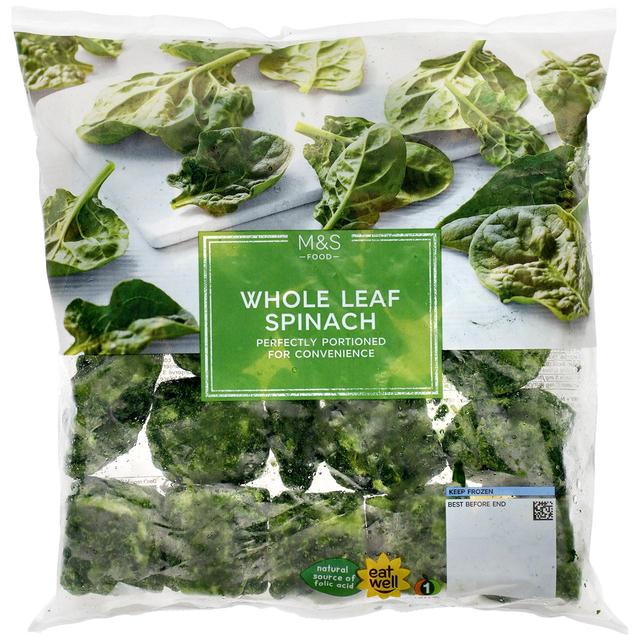 M & S Whole Leaf Spinach Frozen, 750g
