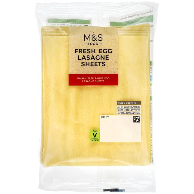 M & S Fresh Egg Lasagne Sheets, 300g