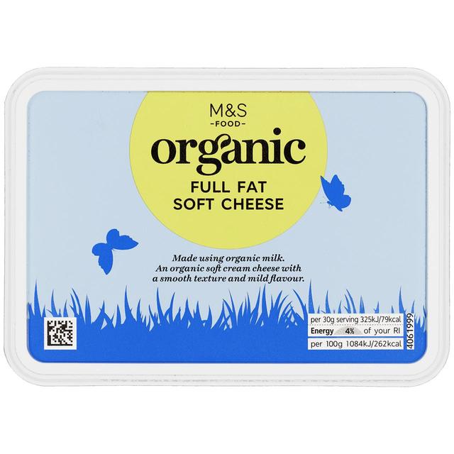 M & S Organic Full Fat Soft Cheese, 250g