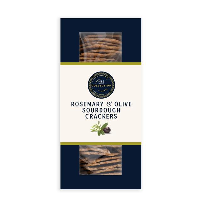 M & S Collection Rosemary & Olive Crackers, 130g