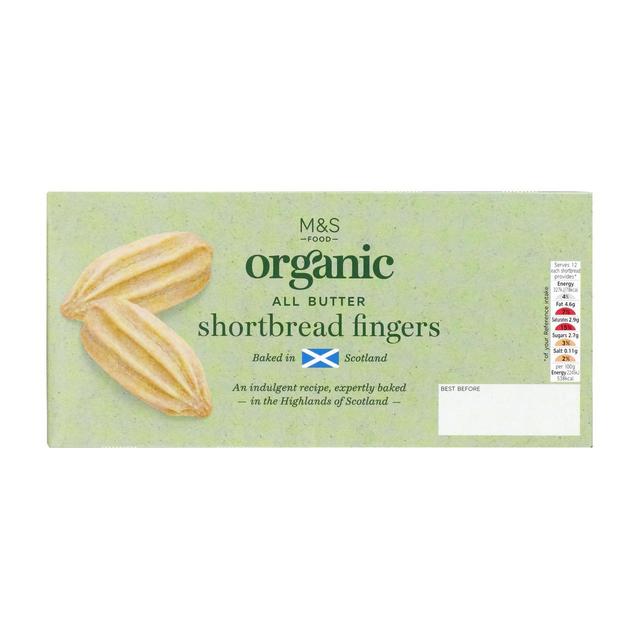M & S Organic All Butter Shortbread Fingers, 175g