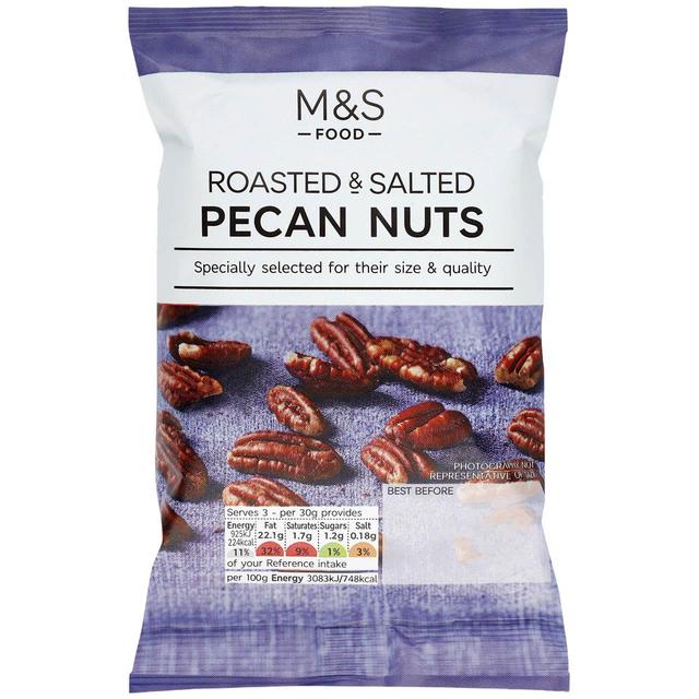 M & S Roasted & Salted Pecans, 100g