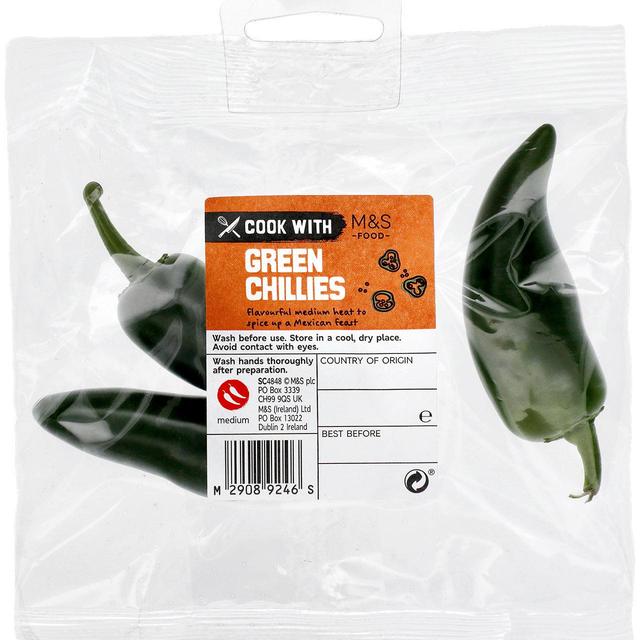 Cook With M & S Green Chillies, 50g