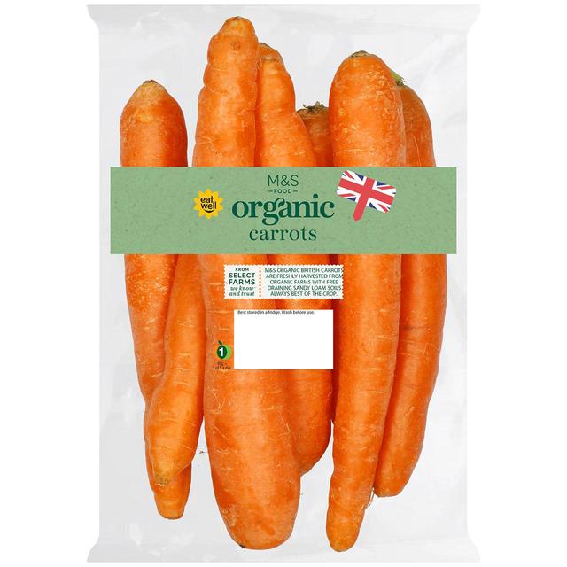 M & S Organic Carrots, 1kg