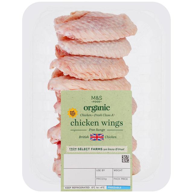 M & S Organic British Chicken Wings, 400g
