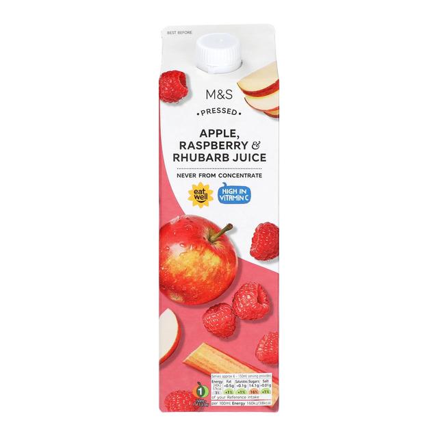 M & S Apple, Raspberry & Rhubarb Juice, 1l