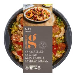 M&S Gastropub King Prawn, Chicken & Chorizo Paella Main for Two 800g