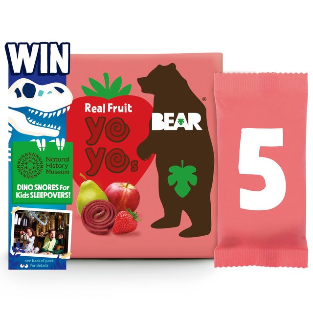 Bear Fruit Yoyos Strawberry Multipack, 5 x 20g