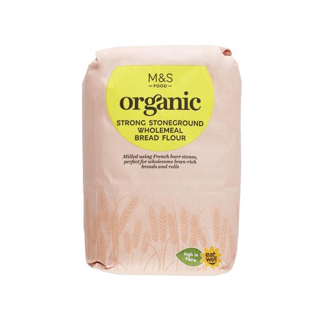 M & S Organic Strong Stoneground Wholemeal Bread Flour, 1.5kg