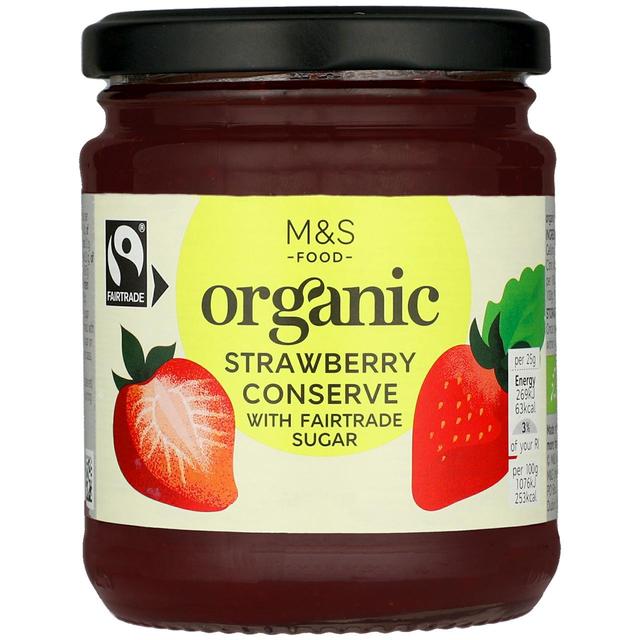 M & S Organic Fairtrade Strawberry Conserve, 340g