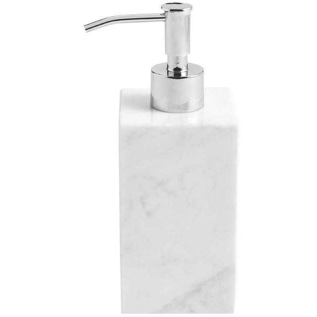 M & S Marble Soap Dispenser, Grey Mix, 7x7x18.8cm