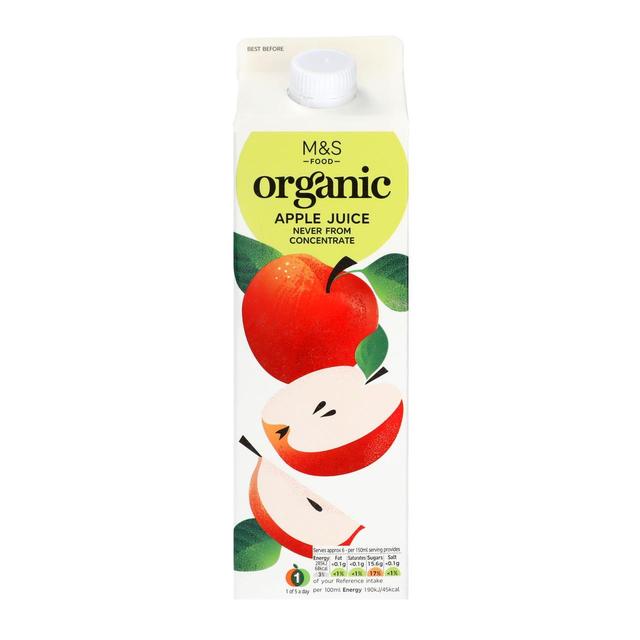 M & S Organic Apple Juice, 1L