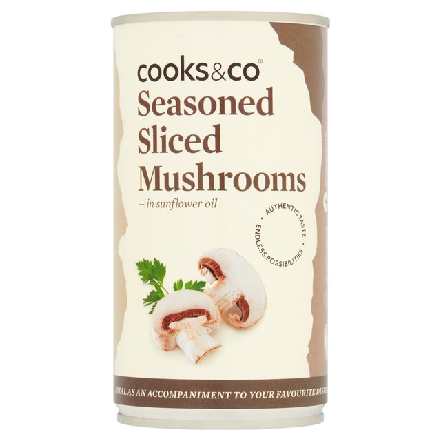 Cooks & Co Seasoned Sliced Mushrooms, 345g