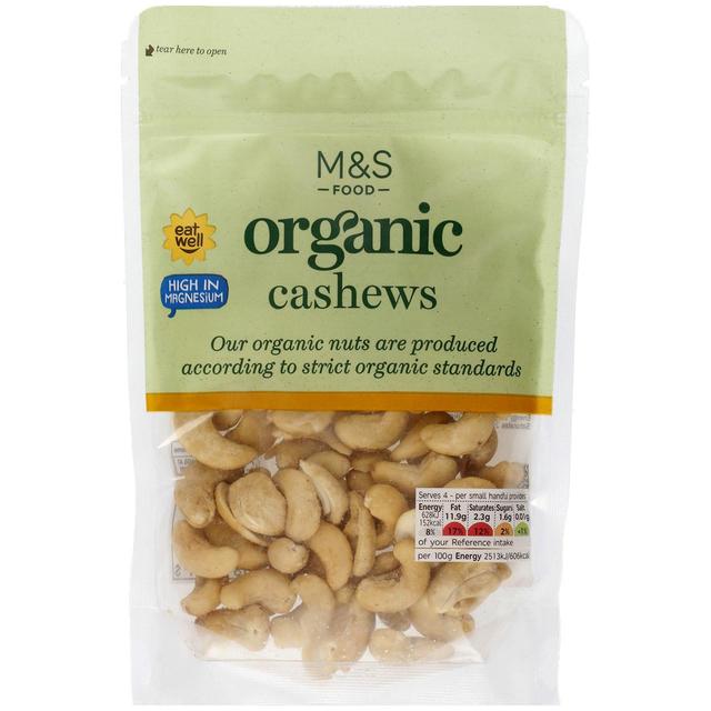 M & S Organic Cashew Nuts, 100g