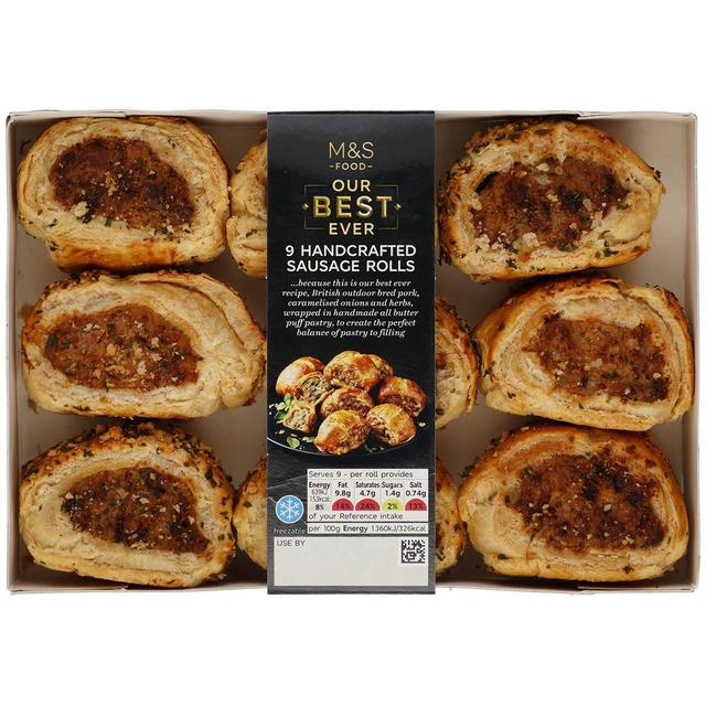 M & S 9 Our Best Ever Sausage Rolls, 420g
