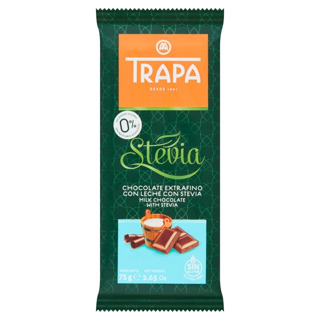 Trapani Trapa Milk Chocolate With Stevia, 75g