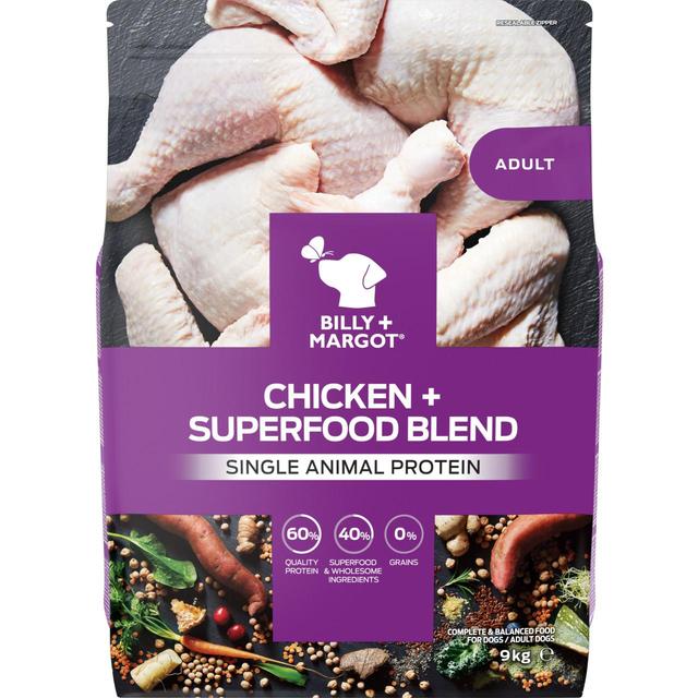 Billy + Margot Chicken + Superfood Blend Dry Dog Food, 9kg