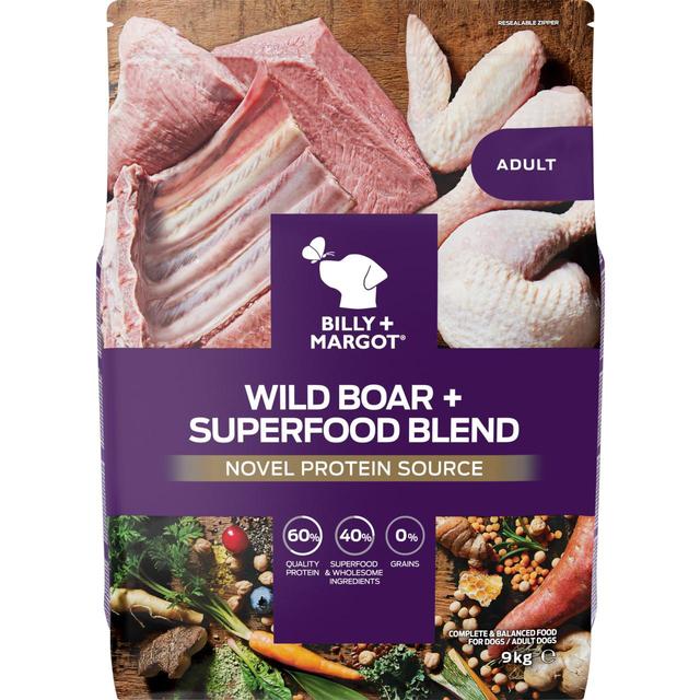 Billy + Margot Wild Boar + Superfood Blend Dry Dog Food, 9kg
