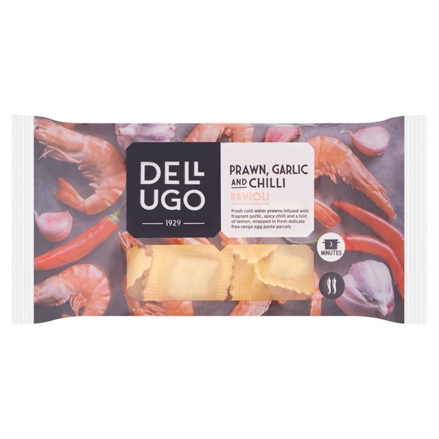 Dell’Ugo Prawn, Garlic & Chilli Ravioli, 250g