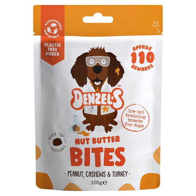 Denzel’s Nut Butter Training Bites, Peanut, Cashews & Turkey, 100g
