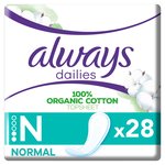 Always Dailies Organic Cotton Protection Normal Panty Liners