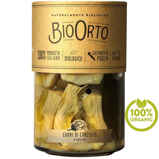 Bio Orto Organic Artichoke Hearts in Extra Virgin Olive Oil, 350g