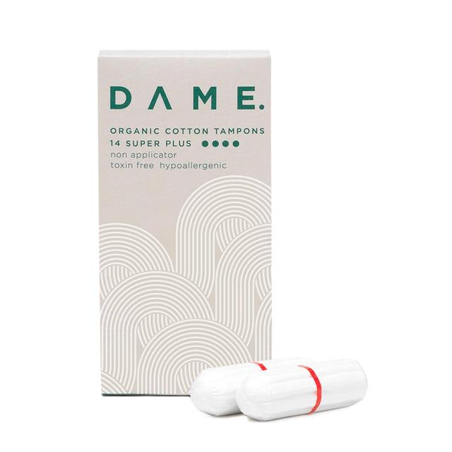 Dame Organic Cotton Tampons Super Plus, 14 per Pack