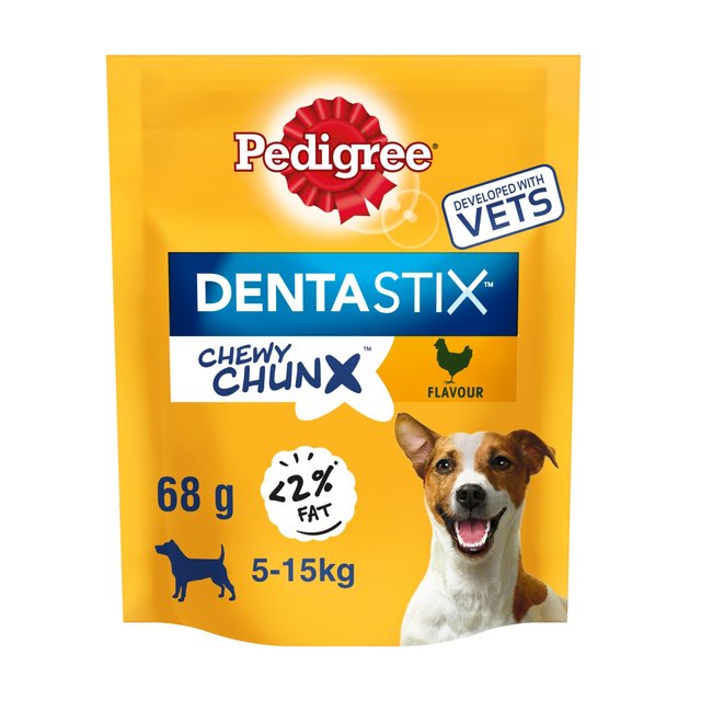 Pedigree Dentastix Chewy Chunx Mini Adult Small Dog Treats Chicken, 68g