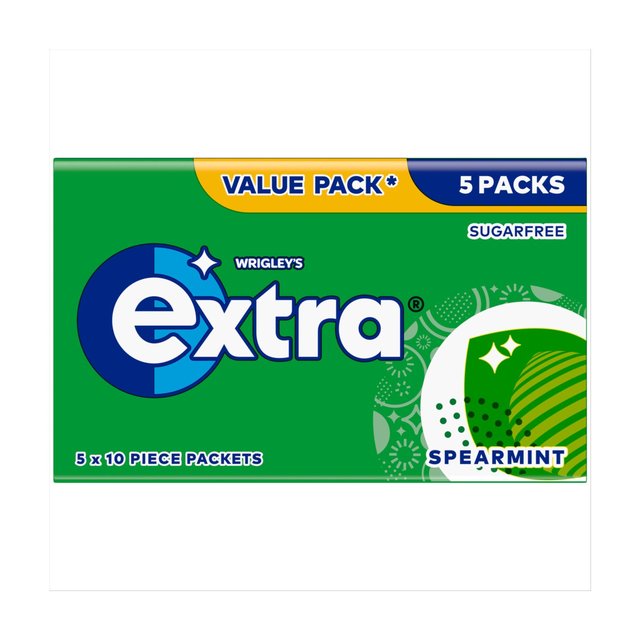Wrigley’s Extra Extra Spearmint Sugarfree Chewing Gum Multipack, 6 Per Pack