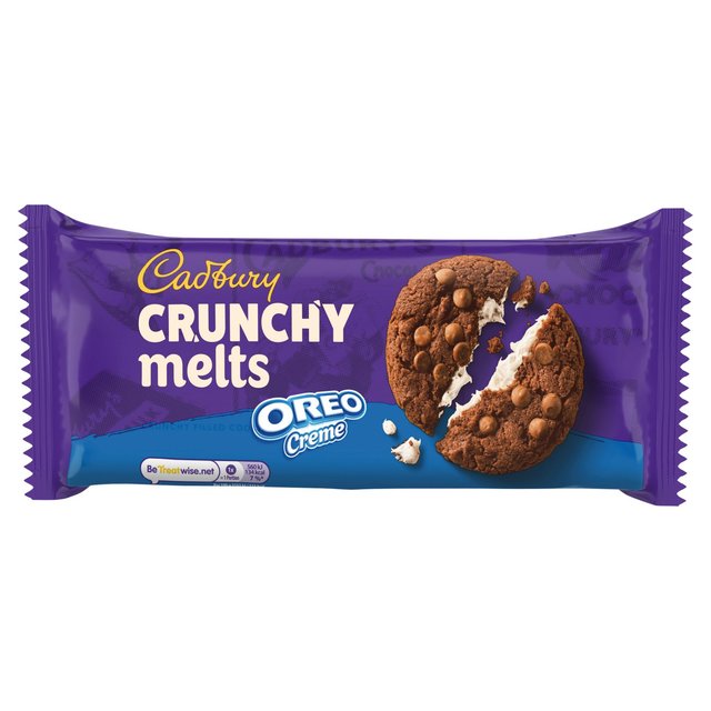 Cadbury Crunchy Melts Oreo Creme Chocolate Cookies, 156g