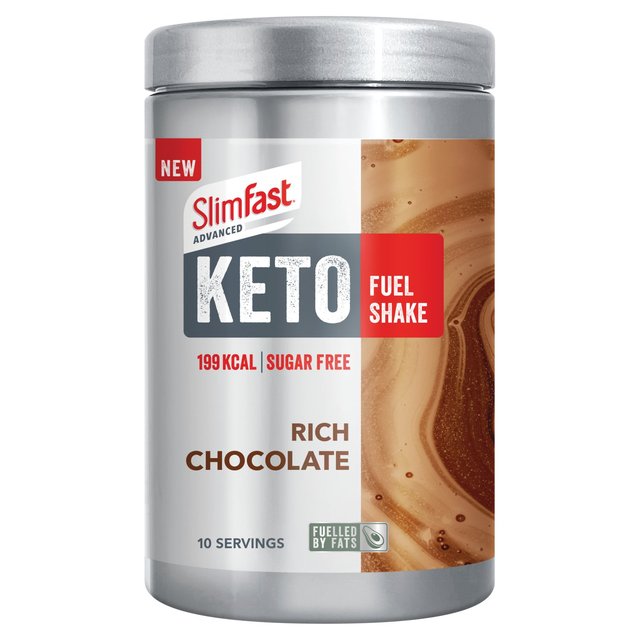 SlimFast Advanced Rich Chocolate Keto Fuel Shake 10 Servings, 350g