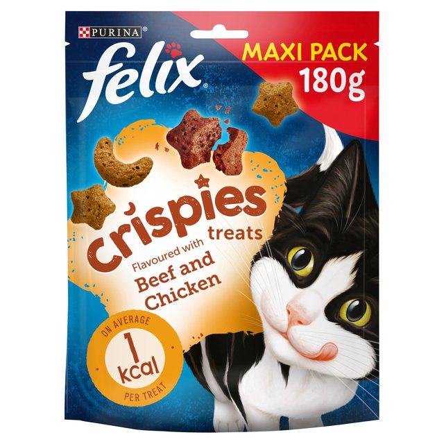 Felix Crispies Cat Treats Beef & Chicken, 180g