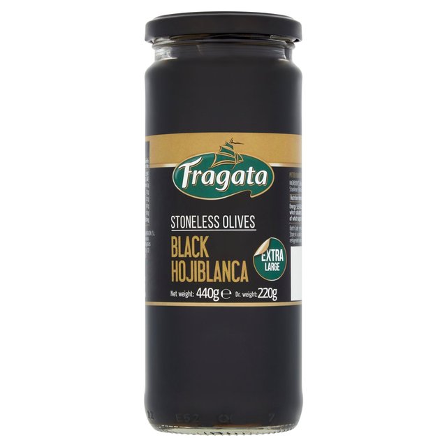 Fragata Pitted Black Olives, 440g