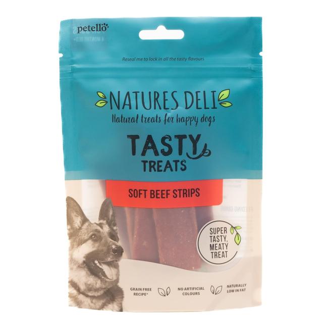 Natures Deli Soft Beef Strips Dog Treats, 100g