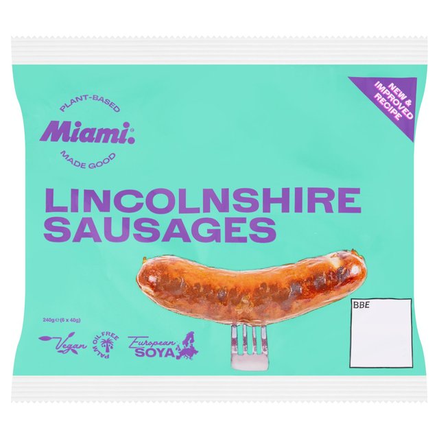 Miami Burger Miami Foods Plant-based Lincolnshire Sausages, 240g