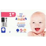 M&S Little Smiles Newborn Nappies, Size 1 (2-5kg)