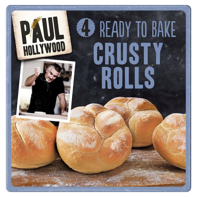 Paul Hollywood 4 Ready to Bake Crusty Rolls, 4 Per Pack