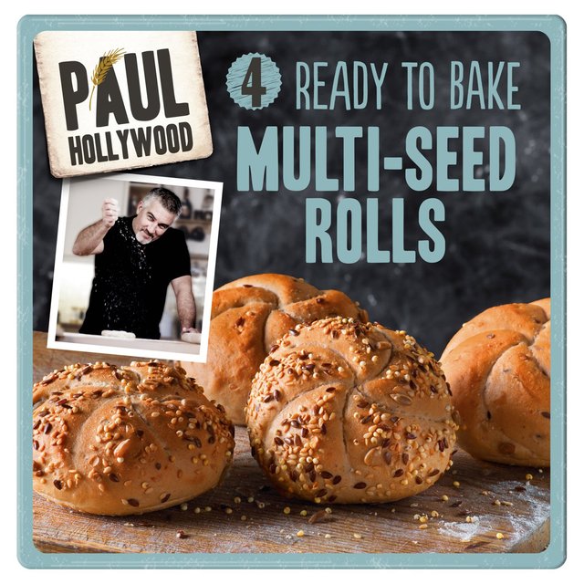 Paul Hollywood 4 Ready to Bake Multi-Seed Rolls, 4 Per Pack
