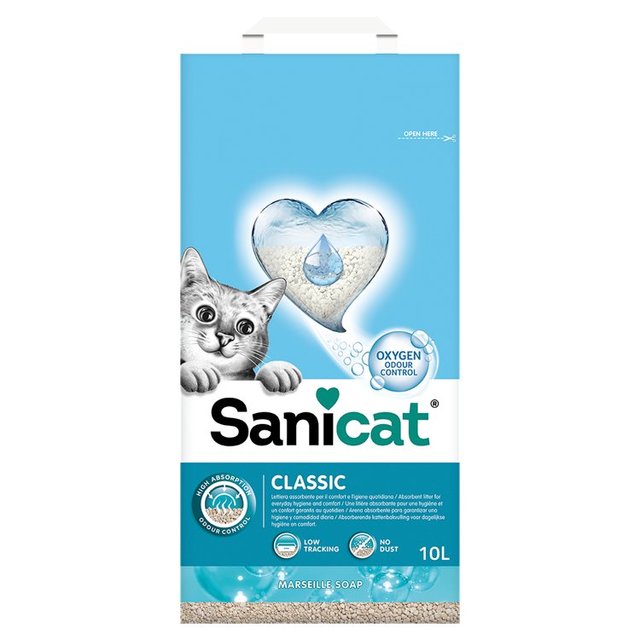 Sanicat Classic Absorbent Marsella Soap Cat Litter, 10L