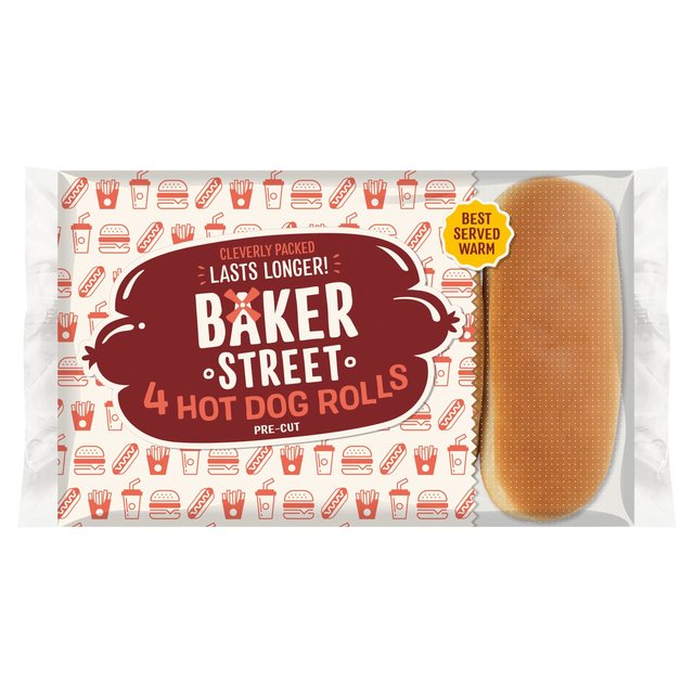 Baker Street 4 Hot Dog Rolls, 4 Per Pack