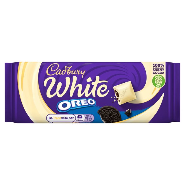 Cadbury Oreo White Chocolate Bar, 120g