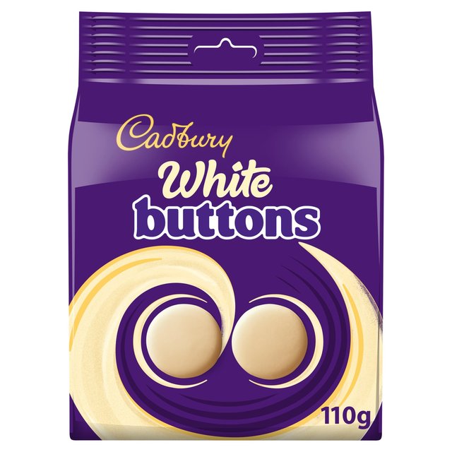 Cadbury White Chocolate Giant Buttons Bag, 110g