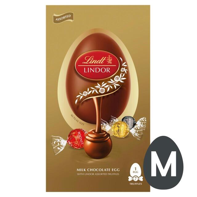 Lindt LINDOR Milk Chocolate Easter Egg with Assorted Mini Eggs