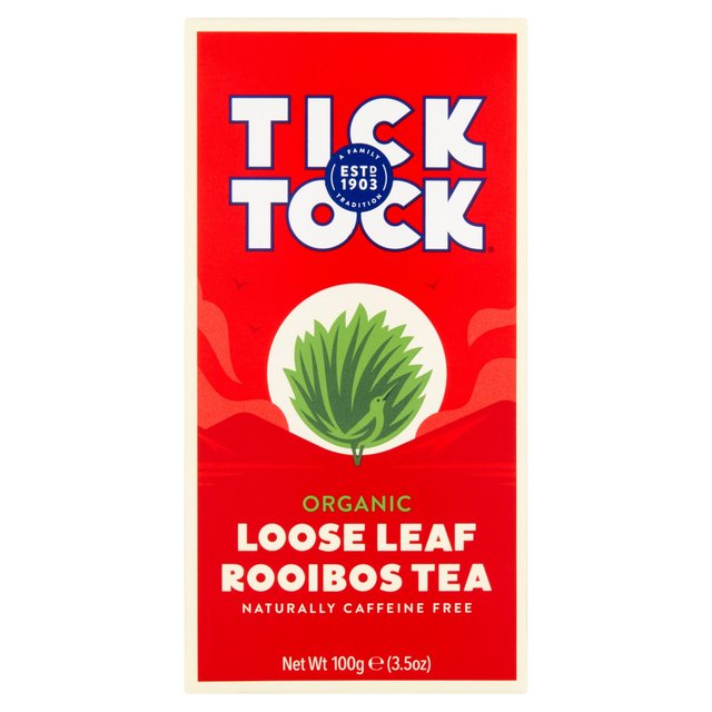 Tick Tock Organic Rooibos Loose Leaf Tea, 100g
