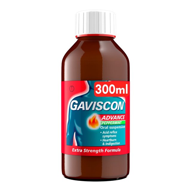 Gaviscon Advance Liquid Heartburn Relief Peppermint, 300ml