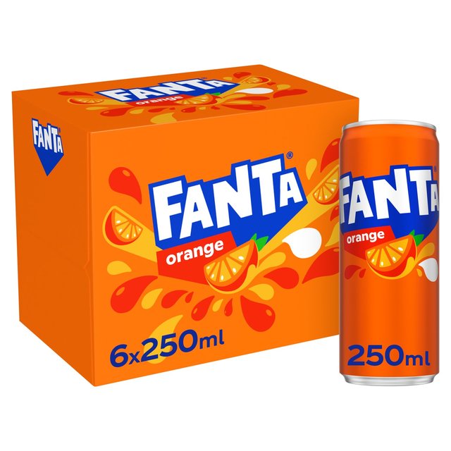 Fanta Orange, 6 x 250ml