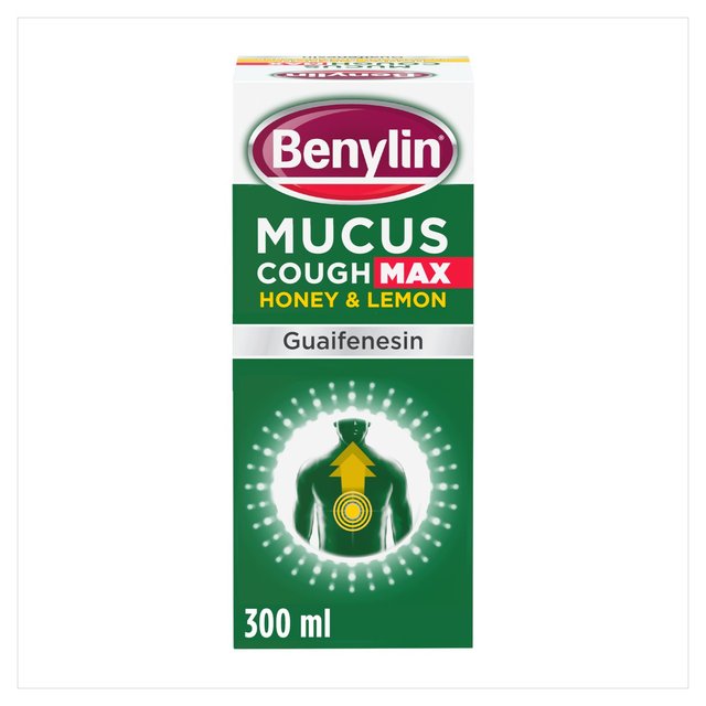 Benylin Mucus Cough Max Syrup, Honey & Lemon, 300ml